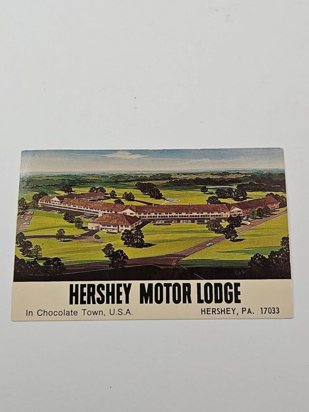 Hershey Motor Lodge Chocolate Town U.S.A. Hershey PA Postcard